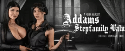 New Harley Haze+, Romi Rain+ – Addams Stepfamily Values