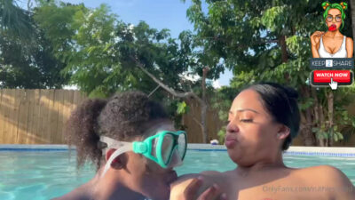 BarbieDollStef & Lil D – Poolside BBC Action